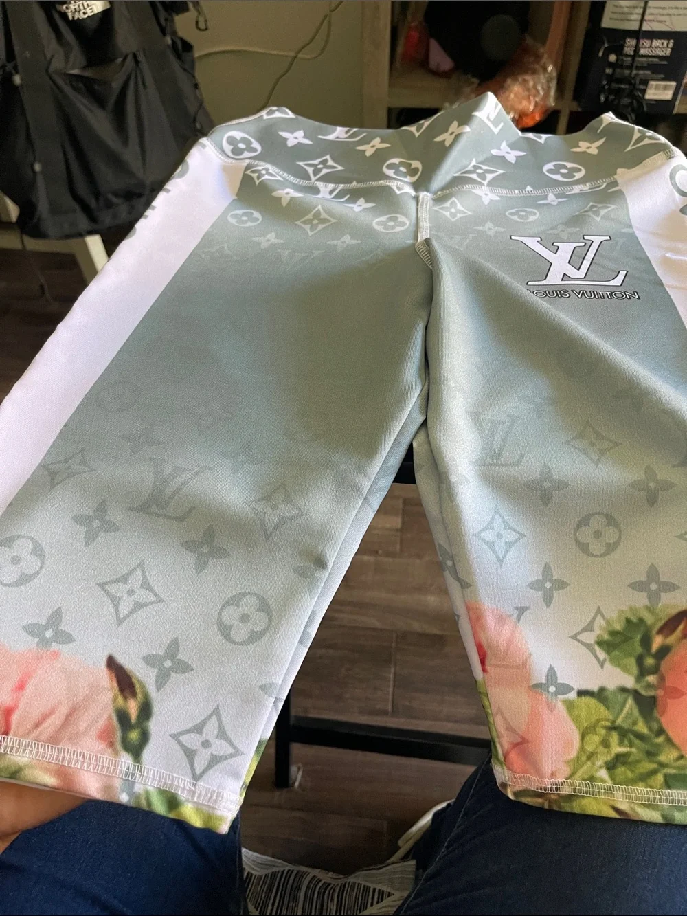 Louis Vuitton Mint Green & Pink Floral Monogram Scarf